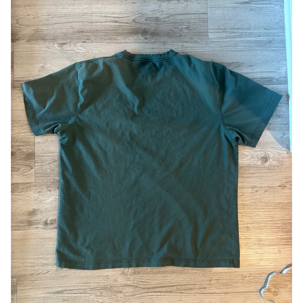 LL Bean Mens Traditional Fit Pocket T-Shirt Green Cotton Crewneck Large preppy - Picture 6 of 6